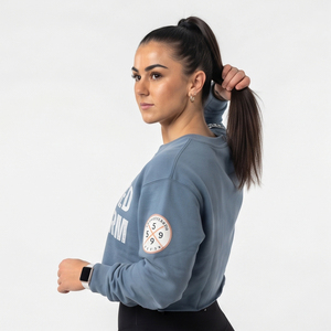 Sudaderas Cortas de Felpa 100% Algodón con Estampado Personalizado, Sudaderas Casuales de Cuello Redondo Extra Grandes para Mujer - Product Image 5