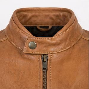 แจ็คเก็ตหนังแท้สำหรับขี่มอเตอร์ไซค์คุณภาพดีที่สุดสำหรับผู้ชาย รุ่นใหม่ล่าสุดสำหรับฤดูหนาว พร้อมแผ่นป้องกันที่ถอดออกได้ สามารถสั่งทำได้ - Product Image 4