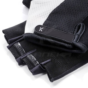 Gants de cyclisme en cuir à demi-doigts - Durables, antidérapants, avec sangle de poignet réglable pour les longues distances et l'usage quotidien - Product Image 6