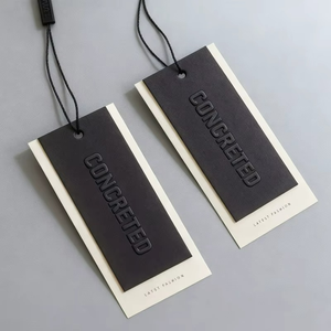 Custom Embossed Garment Hang <b>Tag</b> Paper Clothing Swing Label Brand Jewelry Price <b>Tag</b> - Product Image 3