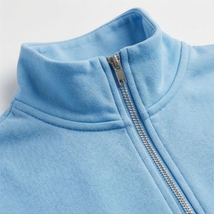 Ensemble 2 pièces pour femme : sweat à capuche et short en polaire bleu clair, coupe décontractée, longueur au-dessus du genou, couleur unie, avec poche, collection Printemps - Product Image 4