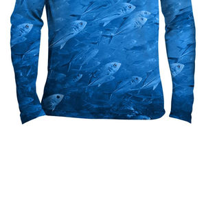 Chemise de pêche longue pour homme, coupe classique, col rond, en coton/fibre de bambou, respirante, séchage rapide, imprimée par sublimation, UPF 50, couleur et taille personnalisées - Product Image 4