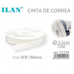 ริบบิ้นผ้าฝ้ายสีขาวขนาด 2.5 ซม. x 22 ม. สำหรับงานฝีมือและการตกแต่ง - Product Image 3