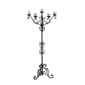 7 <b>Pillar</b> Metal Iron Menorah <b>Candle</b> Holder Premium Quality Candelabra Religious Event Home Decoration Scroll Design <b>Candle</b> Holder - Product Image 6
