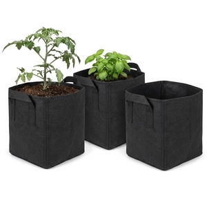 100% Natural Cocopeat and Coconut Husk Chips Non Woven Fabric Grow Bag With Handles Substrate for Berries, <b>Vegetables</b> and Flower - Product Image 4