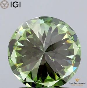 เพชร CVD ที่ได้รับการรับรองจาก IGI ความใส VVS2 สีเขียวแฟนซีสดใส ขนาด 1.50 กะรัต ทรงกลมเจียระไน ขนาด 7.34 มม. สำหรับแหวนหมั้นที่ไม่เหมือนใคร - Product Image 6