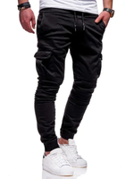 Celana Jogger Pria Katun Cepat Kering Gaya Jalanan Longgar untuk Latihan, Gym, Lari, Kasual Polos