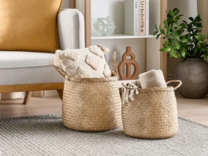 Juego de 2 Cestas Redondas de Seagrass Natural Hechas a Mano, Cestas de Almacenamiento Ecológicas al por Mayor, Hechas en Vietnam - Product Image 6