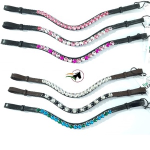 สินค้าขายดี สายคาดหน้าผากม้าคริสตัลริโวลี่ขนาด 10 มม. ระบบติดตั้งแบบตะขอและห่วงเปลี่ยนได้รวดเร็ว อุปกรณ์ตกแต่งบังเหียนแบบวิบวับ อุปกรณ์ขี่ม้า - Product Image 5