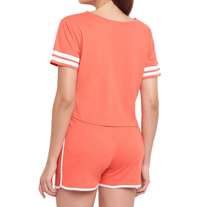 2026 Elite Summer Casual Streetwear Top Shorts <b>Set</b> Ladies <b>Knitted</b> Vintage Quick Dry Lightweight Breathable Cotton Premium Outfit - Product Image 3