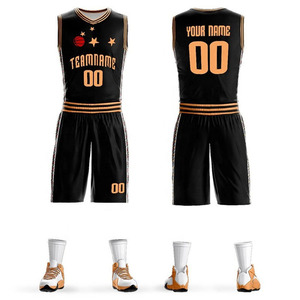 Ensemble d'uniformes de basketball sublimés personnalisés, maillot et short en polyester respirant à séchage rapide, vêtements et accessoires d'équipe, kit de basketball - Product Image 1