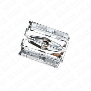 Rasoir de sécurité professionnel en acier inoxydable double tranchant pour barbiers, modèle papillon argenté - Product Image 6