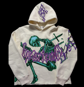 Mens Acid Wash Puff Print Hoodie <b>Vintage</b> <b>Oversized</b> Streetwear Pullover Distressed Look Custom Graphic <b>Sweatshirt</b> Wholesale OEM - Product Image 1