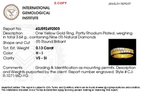 Anillo Listo para Enviar, Anillo de Lujo con Diamantes Blancos Incrustados en Oro Amarillo Sólido de 18k, Anillo de Compromiso y Matrimonio con Diamantes a Precio de Mayoreo - Product Image 5