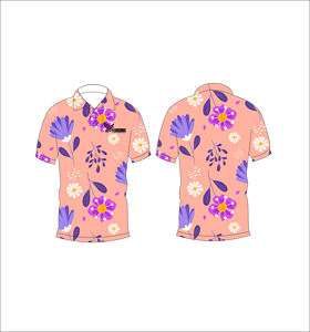 Polo pour homme à imprimé floral moutarde, manches courtes, coton, décontracté, respirant, coupe classique, vêtements d'été - Product Image 1