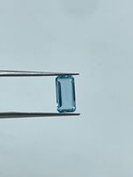 Batu Permata Aquamarine Biru Langit Transparan Alami Bentuk Persegi Panjang 5x10mm, Batu Tengah Cincin, Dari Pemasok India dengan Harga Grosir