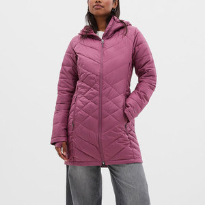 Abrigo Largo con Capucha y Dos Bolsillos para Mujer, Talla Grande, Transpirable, Informal, de Moda, Acolchado de Lana, Impermeable - Product Image 1