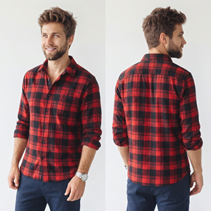 Customized <b>Men</b> Plaid Sleeping <b>Shirt</b> Button Down <b>Flannel</b> Top <b>Men</b> Causal Sleeping Wear <b>Shirts</b> Breathable Nightwear Cotton Tops - Product Image 6