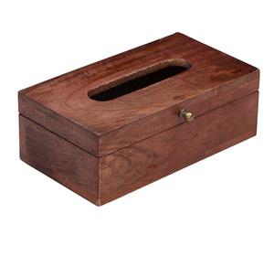 กล่องเก็บของพร้อมฝาปิดสำหรับใส่กระดาษทิชชู่ ที่จัดระเบียบห้องครัวและห้องน้ำทันสมัย กล่อง/ที่ใส่กระดาษทิชชู่ไม้ - Product Image 1