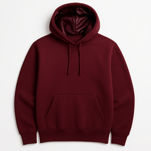 Abordable décontracté streetwear mode Crew Pull à capuche coton tricoté Relax fit personnalisé imprimé uni sans cordon de serrage - Product Image 4