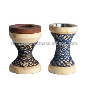 Brûleur à Bakhoor en bois artisanal avec design en fil métallique magnétique Porte-encens de luxe Décoration d'intérieur arabe et cadeaux de fête - Product Image 3