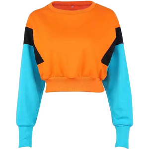 Hoodies courts pour femmes, style streetwear automne/hiver, 100% coton, respirants, séchage rapide, doublés, manches longues, personnalisables à l'avant - Product Image 4