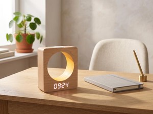Horloge de table en bois élégante pour cadeaux d'entreprise et promotionnels - Product Image 3