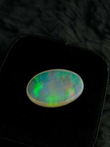 Opale de feu éthiopienne naturelle, cabochon ovale, multicolore, chatoyante, pierre précieuse non traitée pour la joaillerie - Product Image 5