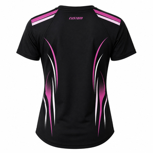 Custom Wholesale Lightweight Breathable Women's T-<b>shirt</b> Round Neck Sports Loose Cuffs Running Short Sleeves - Product Image 2