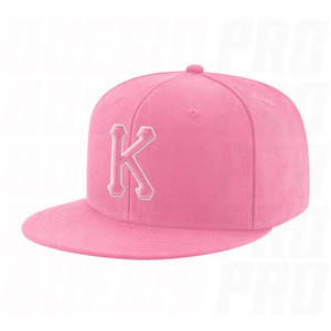 Gorra de Béisbol Personalizada Rosa y Blanca con Cierre Ajustable, Logotipo Bordado de Primera Calidad, Visera Plana, a la Moda - Product Image 1