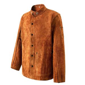 แจ็กเก็ตเชื่อมหนังแบบแยกส่วนกันไฟแจ็กเก็ตทำงานเพื่อความปลอดภัยสำหรับช่างเชื่อม - Product Image 5