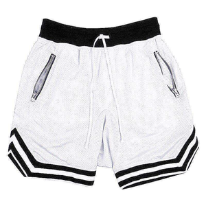 <b>Men's</b> Red Solid Mesh <b>Shorts</b> With <b>Zip</b> <b>Pockets</b> Drawstring Waist Sporty Style Breathable Woven Fabric <b>Short</b> Pants - Product Image 6