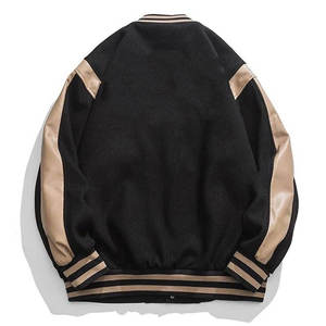 Custom Off-<b>White</b> Wool Body Maroon Leather Sleeve Varsity <b>Jacket</b> <b>Men</b> Oversized Streetwear Snap Button Baseball <b>Jacket</b> - Product Image 6
