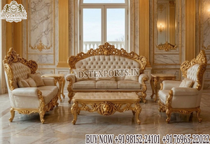 Juego de Sofás Maharaja de 8 Plazas Rich Look, Sofá Victoriano Tallado en Hoja de Oro de Lujo, Muebles de Sala de Estar Premium Hechos a Medida, Australia - Product Image 3
