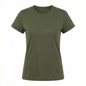 เสื้อยืดผู้หญิงผ้าฝ้ายออร์แกนิค ระบายอากาศได้ดี ทรงโอเวอร์ไซส์ สั่งซื้อจำนวนมาก แฟชั่นล่าสุด สีตามสั่ง คุณภาพพรีเมียม - Product Image 1