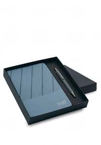 Cesto Regalo di Lusso per Ufficio con Agenda e Penna Coordinata, Set Regalo Aziendale Personalizzato con Accessori Executive - Product Image 2