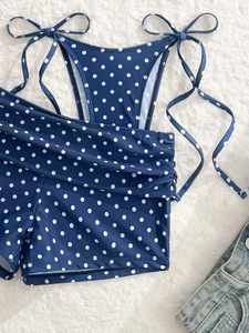 Maillot de bain athlétique pour femme avec short, maillot de bain personnalisé à séchage rapide, maillot de bain de plage à dos nu avec short découpé - Product Image 6