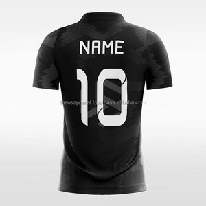 Maillots de football personnalisés avec logo OEM, design contrasté, vêtements de sport, 100% polyester et élasthanne, manches courtes pour adultes - Product Image 3