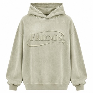 Sudadera con capucha de algodón de alta calidad, sudadera de algodón grueso, sudadera con logotipo personalizado, sudaderas con capucha lisas para hombre - Product Image 5