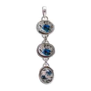 Pendentif K2 en azurite bleue, collier en argent Sterling 925 avec pierres précieuses faites à la main, bijoux de luxe, cadeau pour femmes - Product Image 3