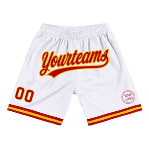 Shorts de basketball personnalisés unisexes respirants en Spandex/Polyester, taille mi-haute élastique, imprimés par transfert thermique, broderie COREX - Product Image 5