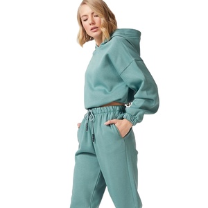 Ensemble de survêtement imprimé pour femme, 100 % coton épais, respirant, à capuche, idéal pour l'entraînement et le jogging – Meilleures ventes - Product Image 2