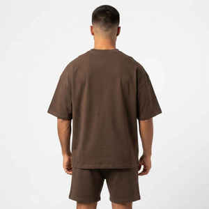 Casual <b>Twin</b> <b>Set</b> Printed Knitted T Shirt Shorts Breathable Cotton Wholesale Summer Mens Sports Casual <b>Twin</b> <b>Set</b> Printed Knitted - Product Image 5