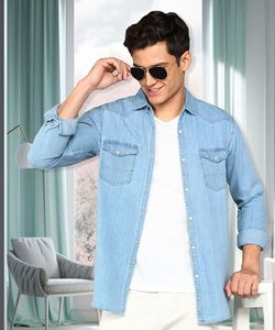 เสื้อแจ็คเก็ตยีนส์แขนยาวสำหรับผู้ชาย |   ทรงปกติ - เหมาะสำหรับสไตล์สมาร์ทแคชชวล - Product Image 4