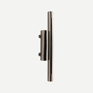 Trending Satin Silver Color Exterior Door Handle Metal Office School Restaurant Hotel Hospital <b>Pull</b> Handle T-<b>Bar</b> - Product Image 2