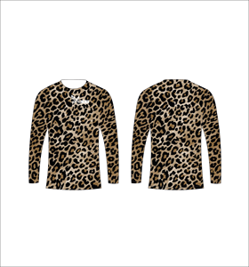 เสื้อยืดแขนยาวลายเสือดาวคลาสสิก ระบายอากาศได้ดี เหมาะสำหรับออกกำลังกาย - Product Image 1