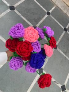 Appliques florales en coton crochetées à la main, embellissements floraux pour vêtements, artisanat et décoration DIY - Product Image 4