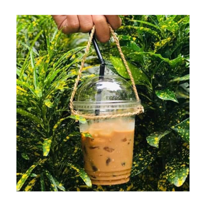 Porte-boissons artisanal en jonc de mer avec poignée, fabriqué au Vietnam, écologique, pour café, thé, boissons à emporter, hôtellerie - Product Image 5