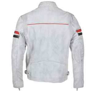 Men's <b>Retro</b> <b>Leather</b> <b>Jacket</b> Slim Fit Vintage Motorcycle Outerwear Stylish Zipper Zipper Closure Motorcycle Wear Casual Outerwear - Product Image 5