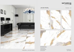 Azulejos de porcelana de calidad de exportación con superficie Satvario en tamaño 60x120cm 600x1200mm 24x48 para proyectos de interior de primera calidad - Product Image 2